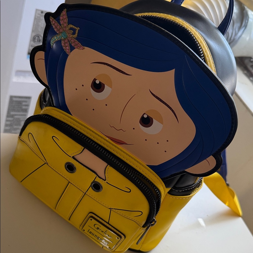 Loungefly Yellow and Blue Character Kids Backpack